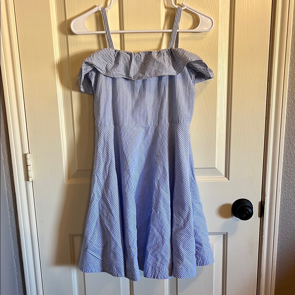 Polo Ralph Lauren Blue Striped Girls Casual Dress, 14